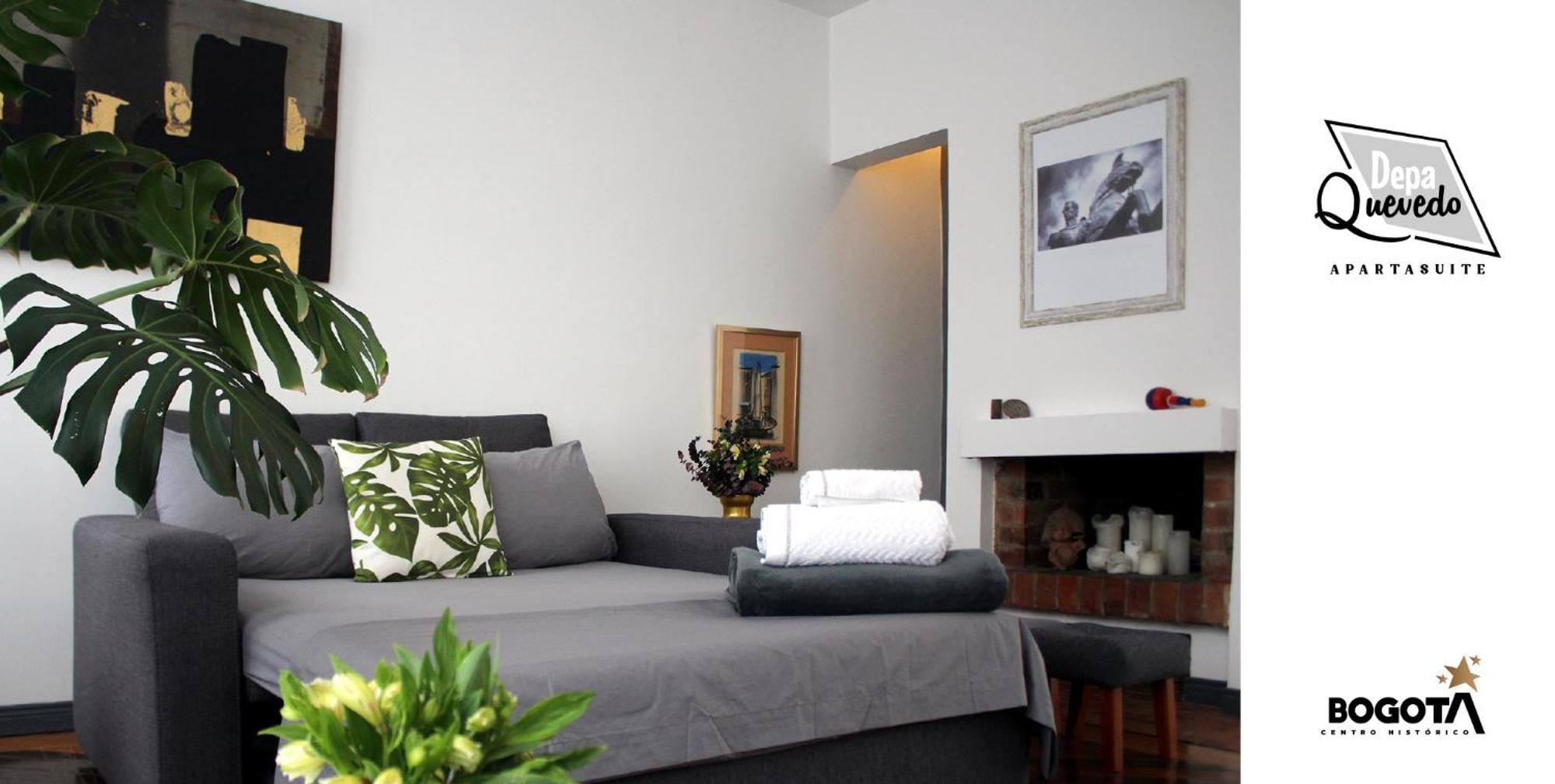 Depa Quevedo - Trendy Revamped Flat - Exceptional Spot In Bogota'S Historic Colonial Square - Candelaria Exterior foto